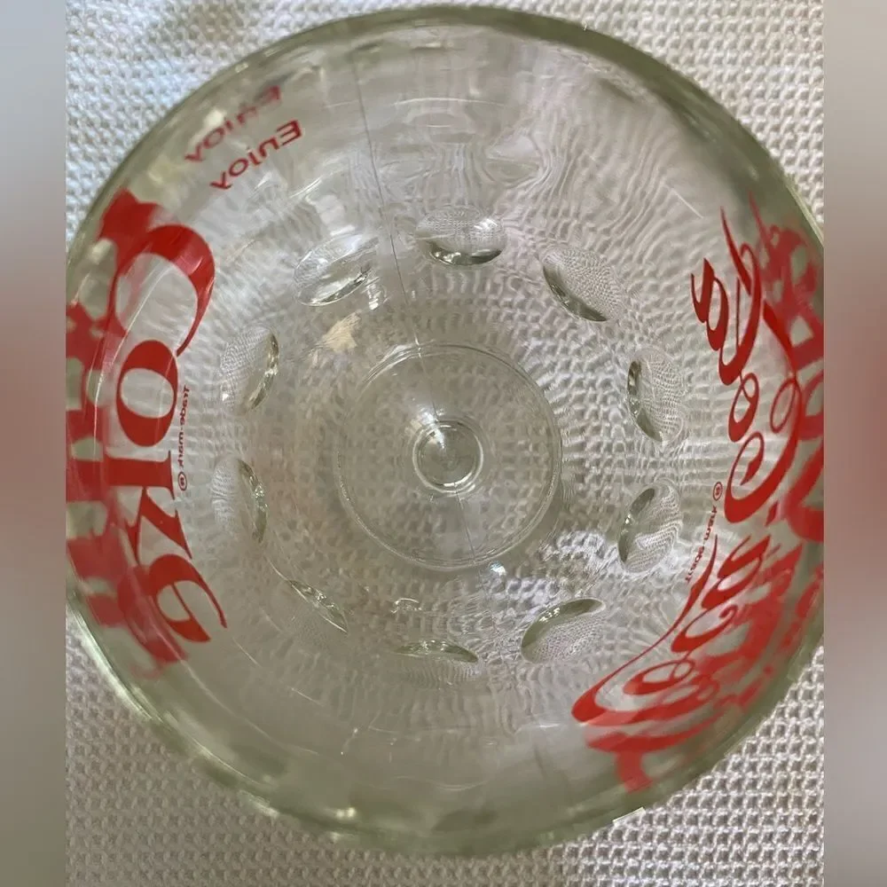 VINTAGE Coca-Cola Coke Heavy Glass Goblet